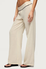 Dorine Contrast Woven Trousers