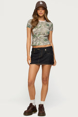 Noura Denim Mini Skirt