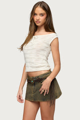 Clement Off Shoulder Knit Top