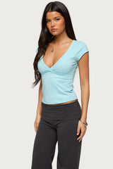 Penelopy Overlap V Neck T Shirt