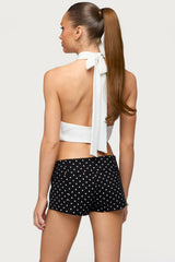 Senya High Neck Bubble Halter Top