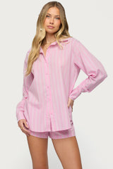 Carmella Striped Oversized Shirt