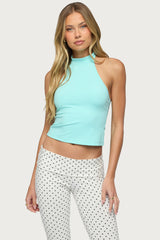 Ikara Backless High Neck Halter Top