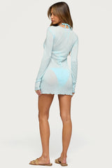 Margeaux Sheer Long Sleeve Mini Dress