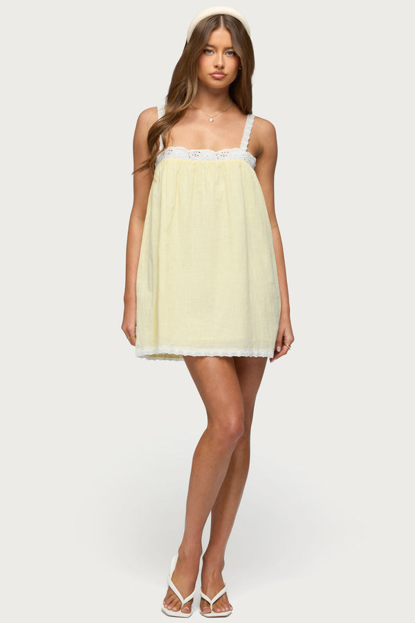 Hipla Contrast Lacey Cotton Dress