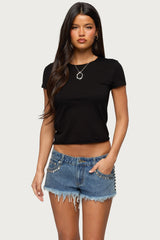 Izabelle Shredded Back T Shirt