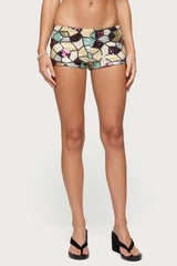 Tatianna Mixed Sequin Micro Shorts