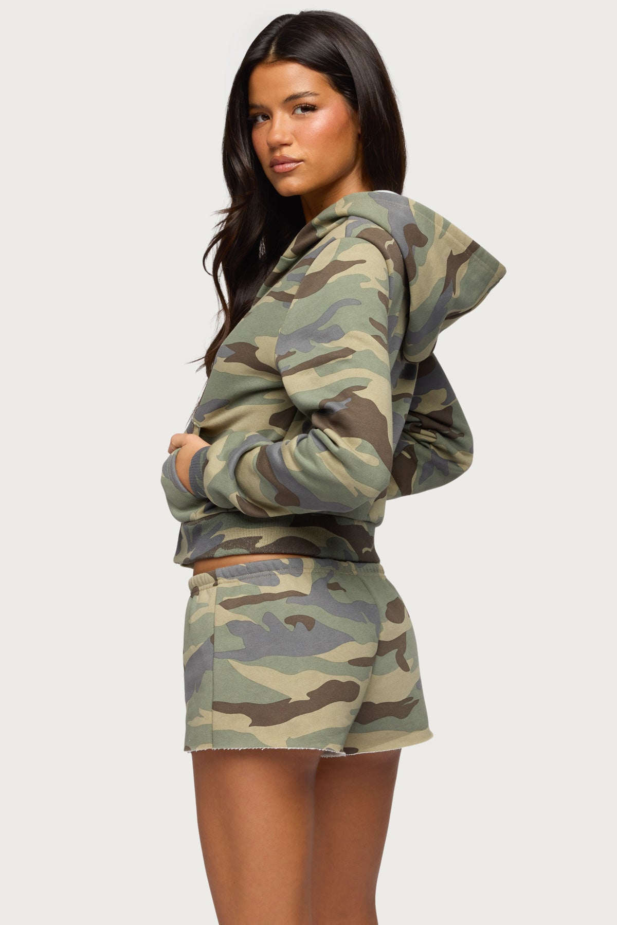 Camo Girl Zip Up Hoodie