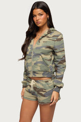 Camo Girl Zip Up Hoodie