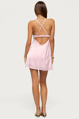 Christina Satin Effect Mini Dress