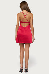 Christina Satin Effect Mini Dress