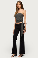 Margotte Striped Strapless Top