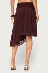Evia Lacey Asymmetric Midi Skirt