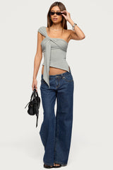 Zoie Draped Tie One Shoulder Top