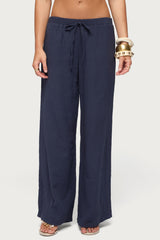 Viktoria Wide Leg Gauze Trousers