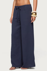 Viktoria Wide Leg Gauze Trousers