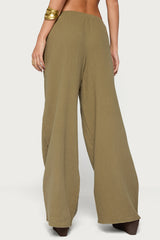 Viktoria Wide Leg Gauze Trousers