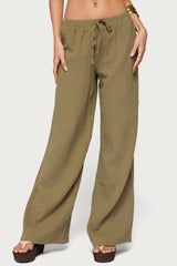Viktoria Wide Leg Gauze Trousers