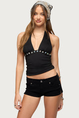 Ronya Iridescent Charm Halter Top