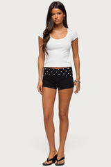 Pamela Ribbed Scoop Neck T Shirt