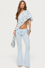 Zephyra Bead & Sequin Foldover Trousers