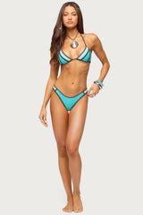 Adrie Contrast Triangle Bikini Top