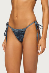 Aviah Ruffle Camo String Bikini Bottom