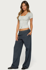 Malka Two Piece Tie Front Top
