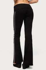 Charly Foldover Stripey Flared Trousers