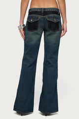 Tatem Lacey Low Rise Flared Jeans
