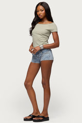 Kamalah Boat Neck Cotton T Shirt