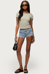 Kamalah Boat Neck Cotton T Shirt