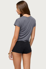 Marisse Tie Front Top