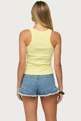 Harlowe Ribbed Racerback Tank Top