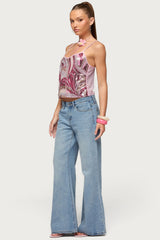 Ceren Abstract Sequin Tank Top