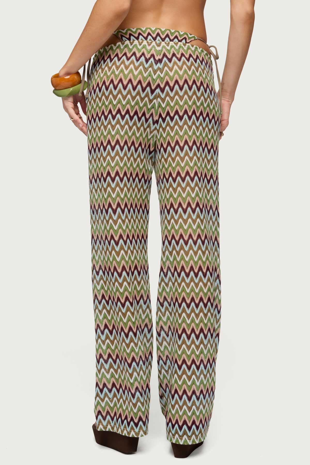 Mindee Zigzag Knitted Trousers