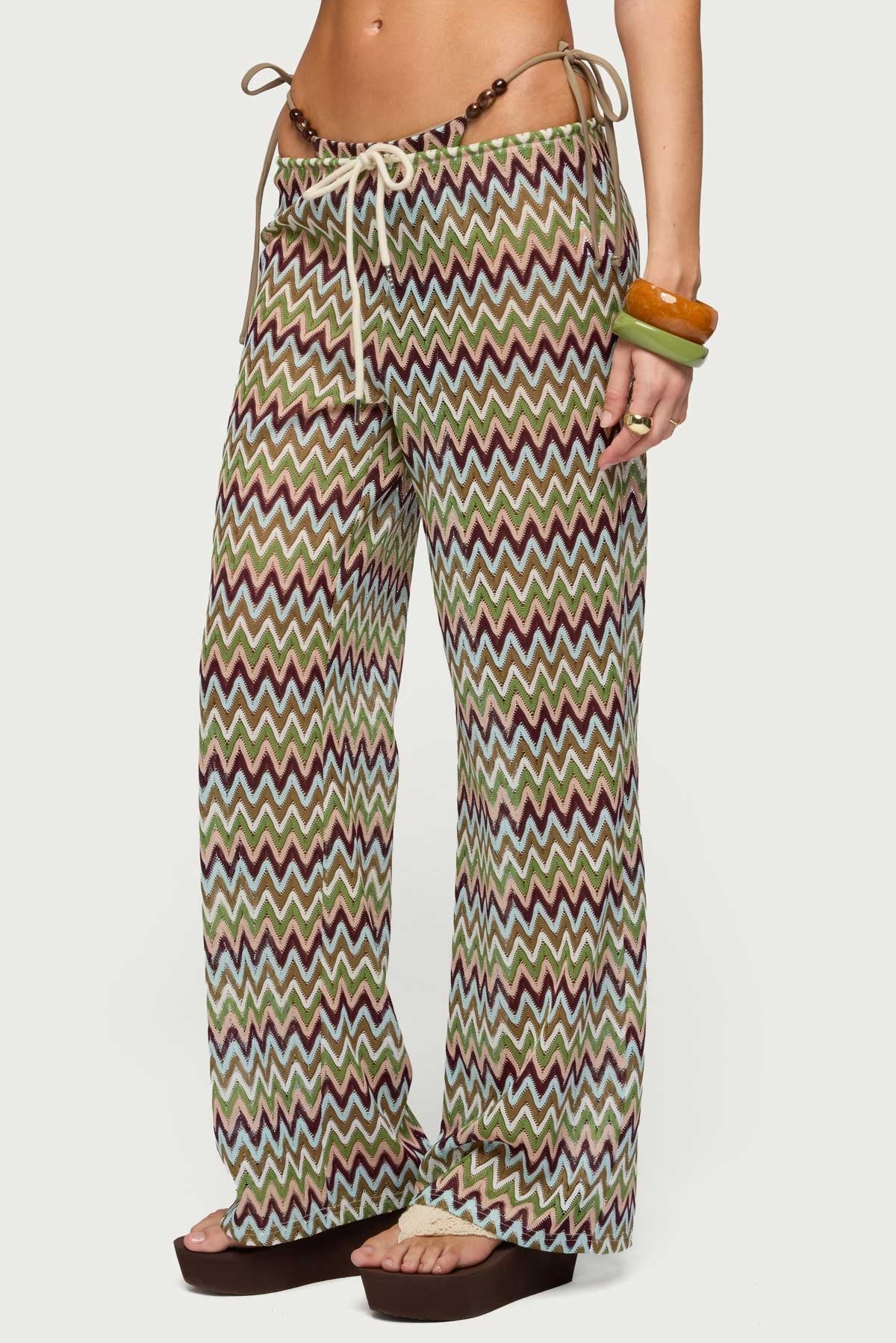 Mindee Zigzag Knitted Trousers