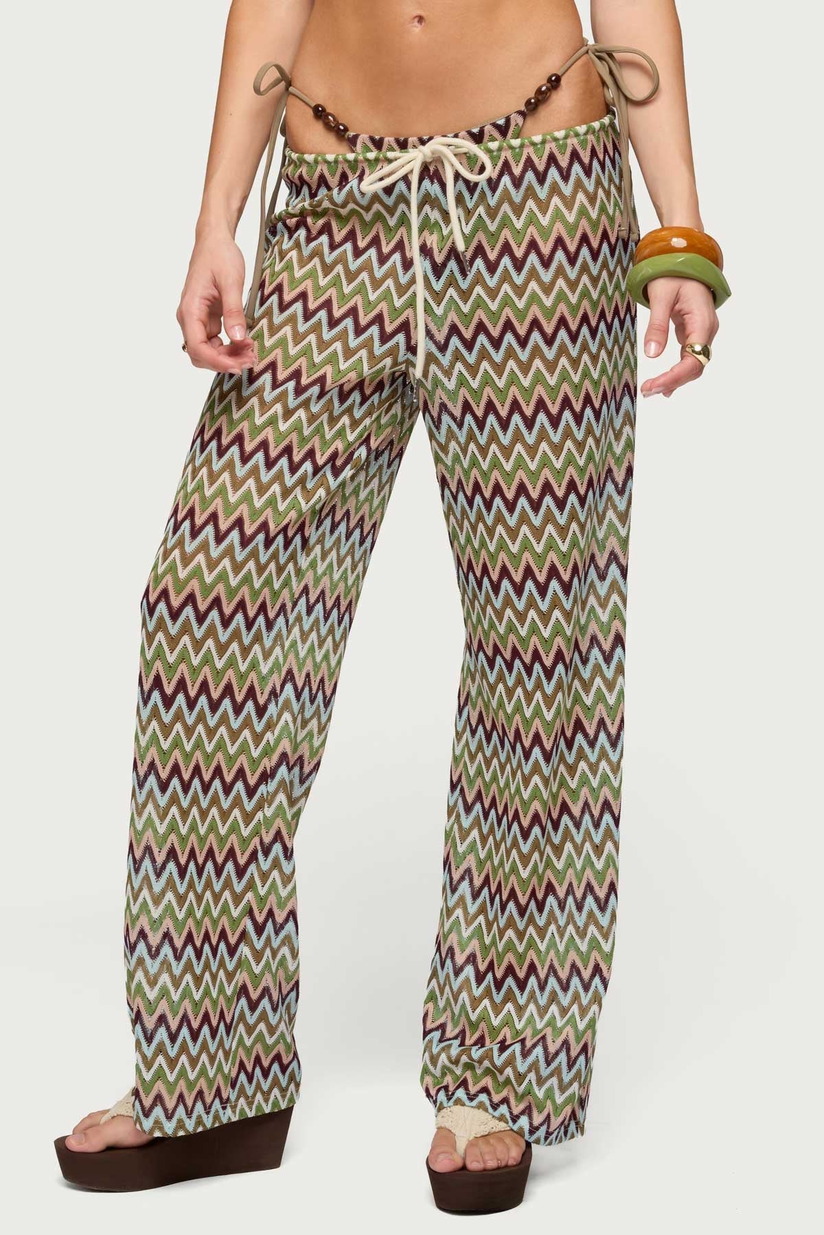 Mindee Zigzag Knitted Trousers