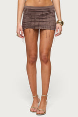 Cheryl Beaded Fringe Mini Skirt
