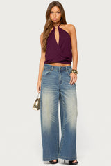 Metta Ring Cutout Halter Top