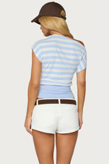 Kittie Striped Off Shoulder Top