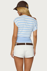 Kittie Striped Off Shoulder Top
