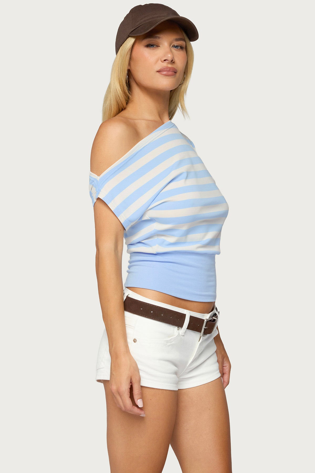 Kittie Striped Off Shoulder Top