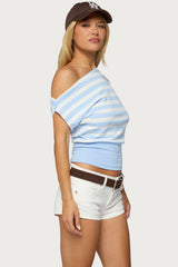 Kittie Striped Off Shoulder Top