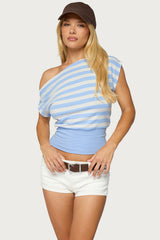 Kittie Striped Off Shoulder Top