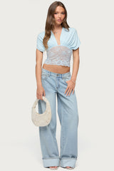 Eloria Lacey Flutter Tie Top