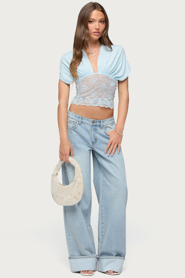 Eloria Lacey Flutter Tie Top