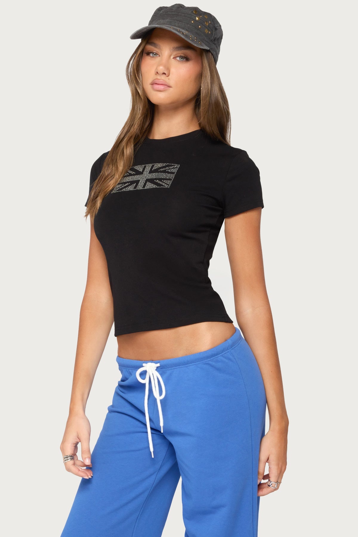 UK Girl Rhinestone T Shirt