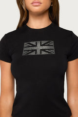 UK Girl Rhinestone T Shirt