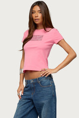 UK Girl Rhinestone T Shirt